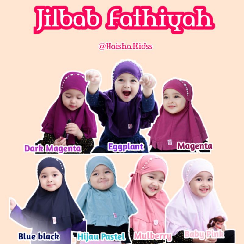 Jilbab Fathiyah Original Almahyra Jilbab Anak Jilbab bayi Jilbab Newborn Jilbab bayi baru lahir