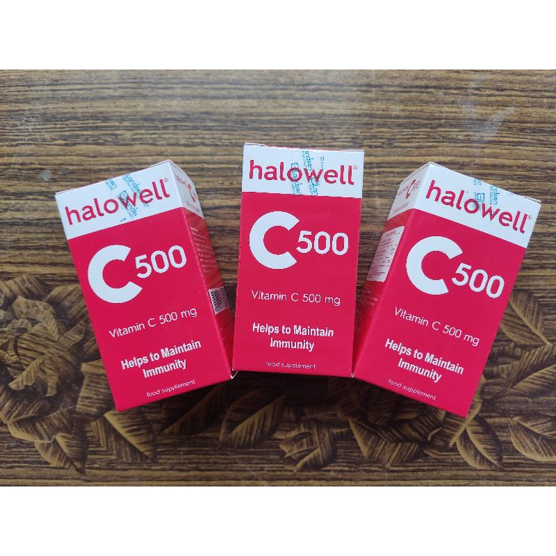 halowell vitamin C 500mg Botol 30 tablet