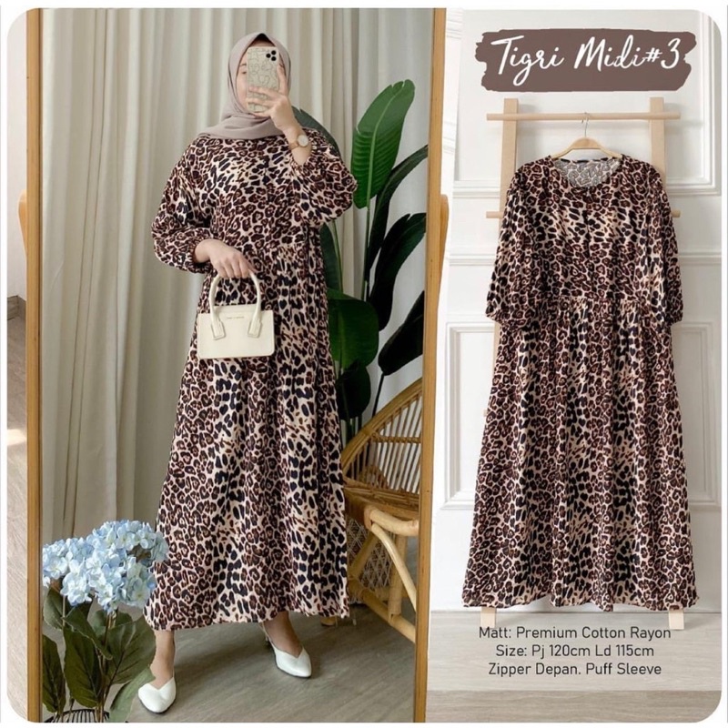 (RPA) ALL MIDI GAMIS DRESS RAYON UNIQLO PART 2-MIDI TIGRINA