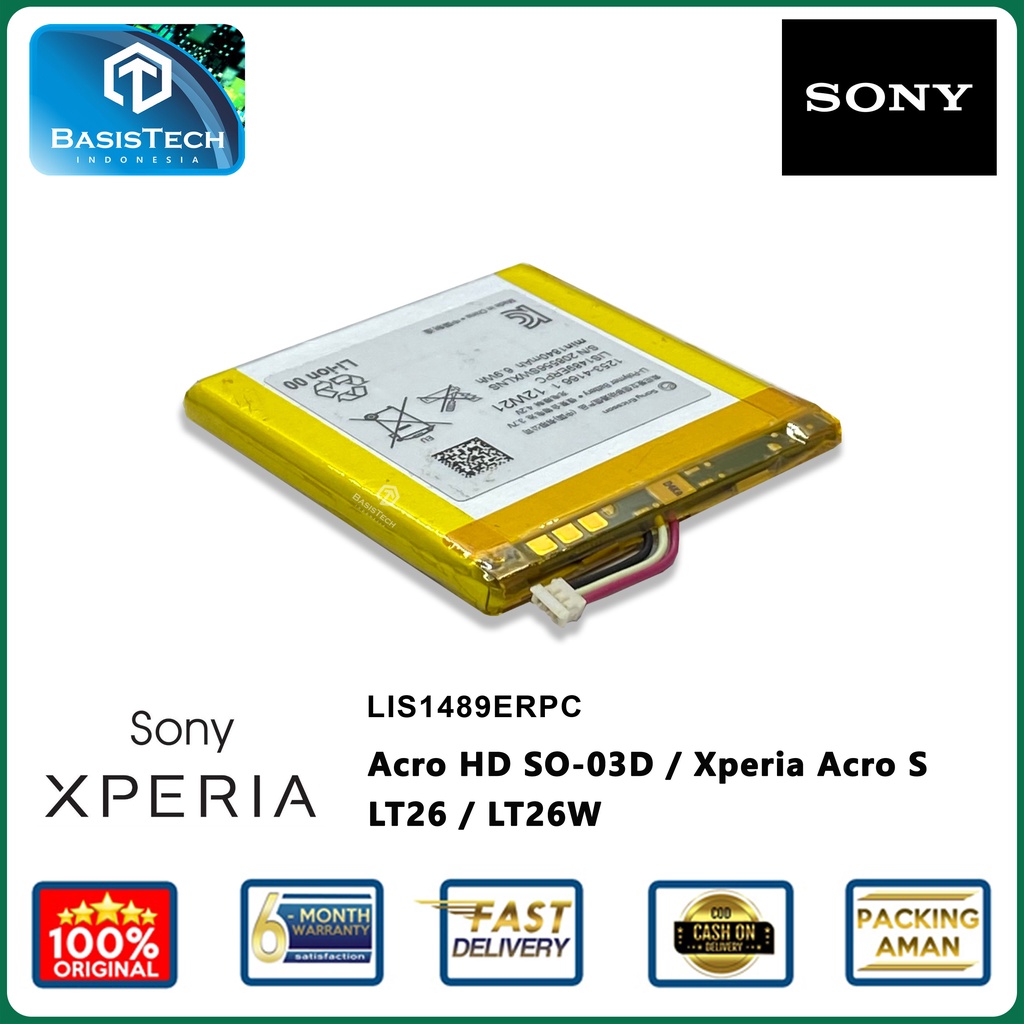 BATERAI SONY XPERIA Acro HD SO-03D - SONY Acro S LT26 LT26W - LIS1489ERPC - ORI