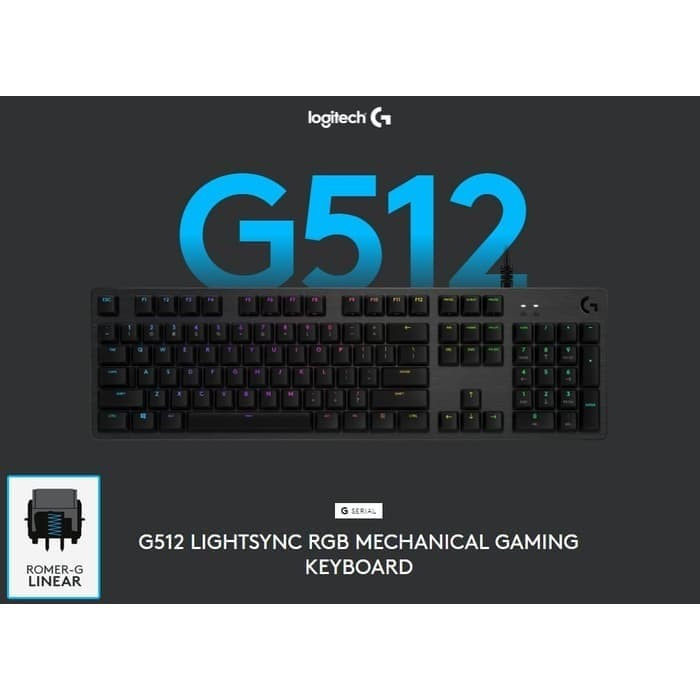 Keyboard Gaming Logitech G512 RGB Mechanical G-512 Garansi Resmi