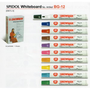 snowman whiteboard bg-12 ECERAN HITAM BIRU MERAH