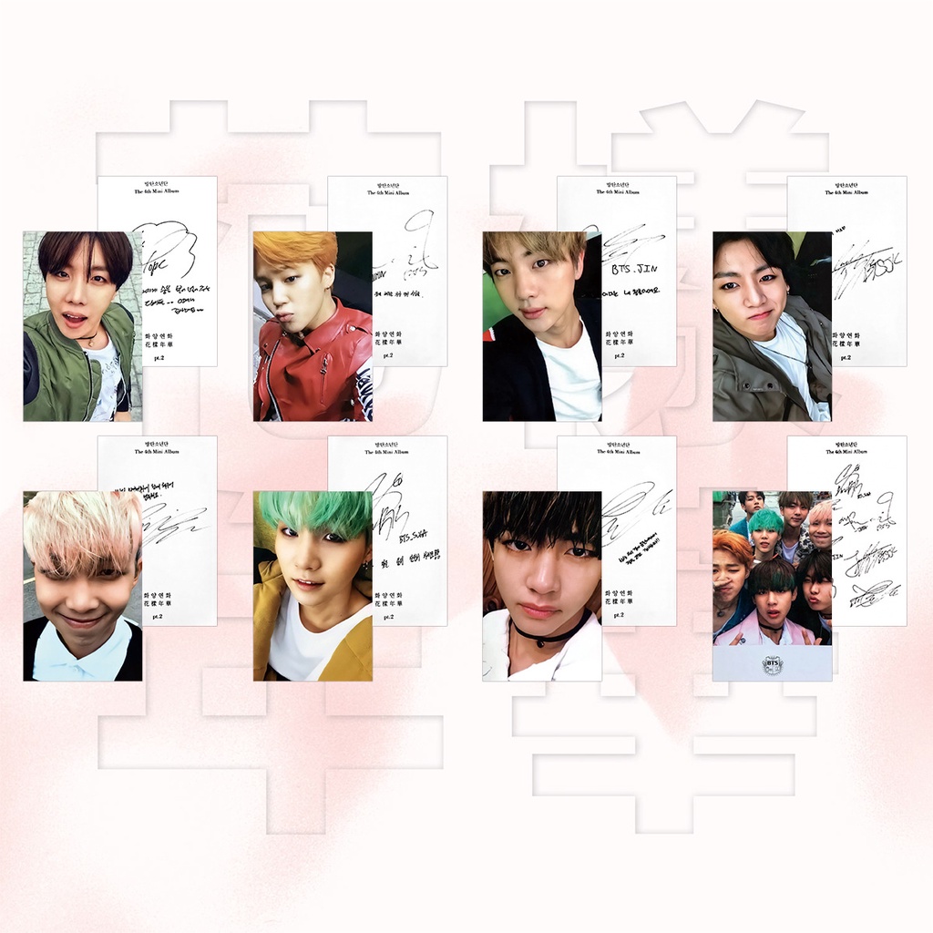 Kartu Foto Lomo BTS HYYH YOUNG FOREVER KAYO NENKA SUGA JiMin V RM Jin J-Hope JungKook