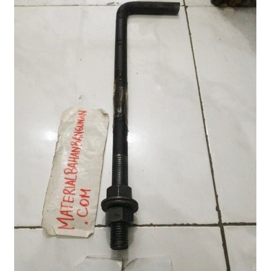 Jual ANCHOR BOLT L 1 INCH 25 MM X 400 MM BAUT ANGKUR STRUKTUR BANGUNAN ...