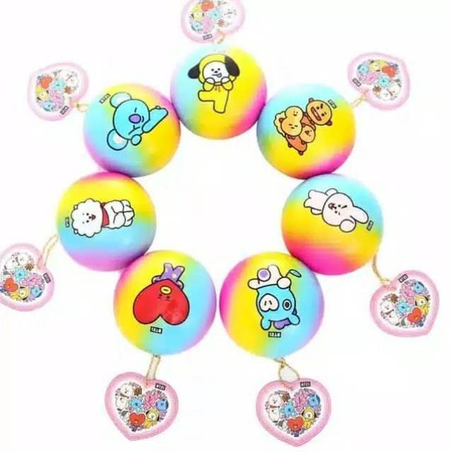Jumbo Bun Rainbow BT21 Squishy Bts Rainbow