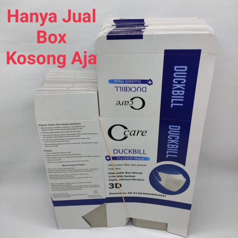 Box Kosong Masker Duckbill C-care // Duckbill Alkindo // Duckbill Mouson
