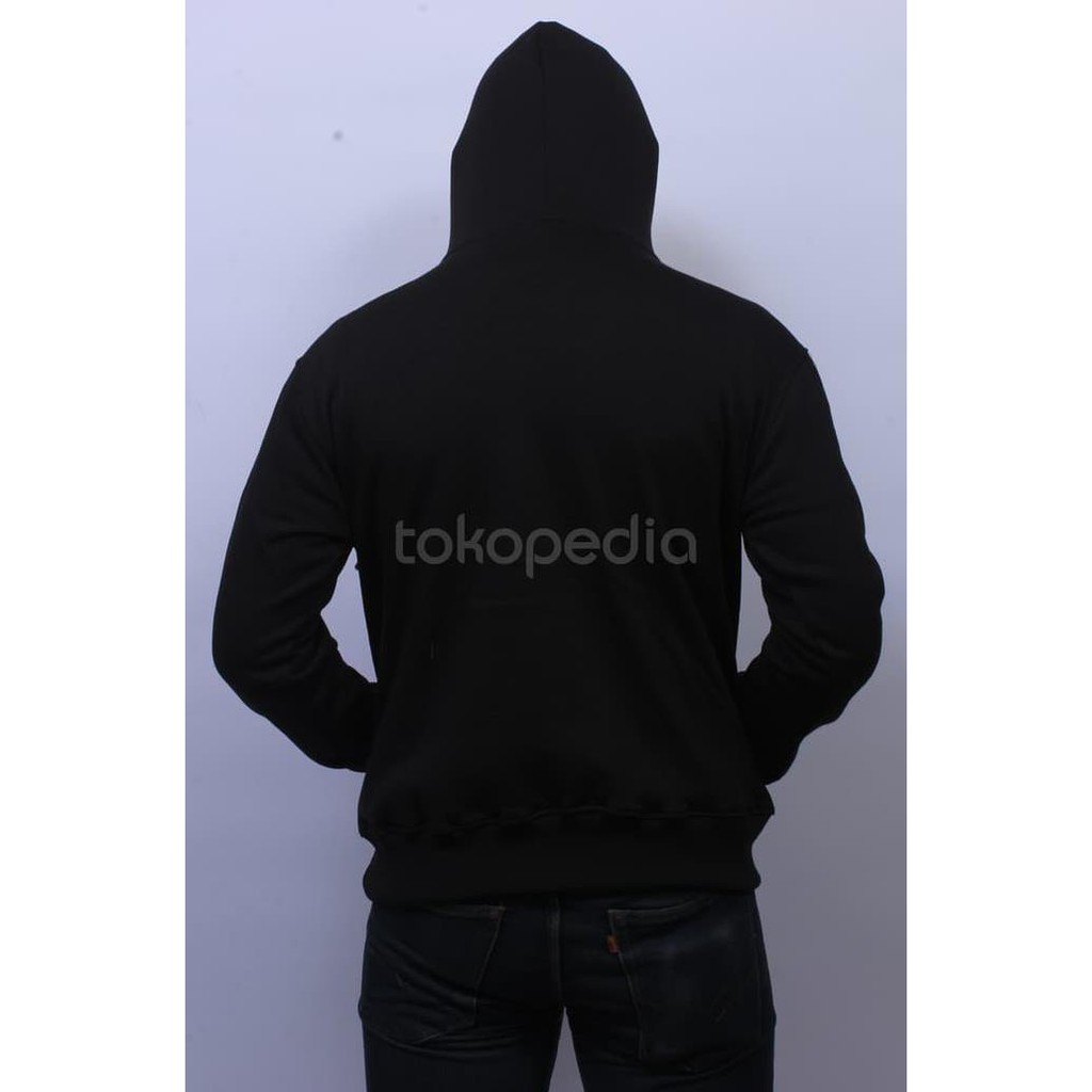 JACKET SWEATER HOODIE HITAM POLOS SUPER FASHION