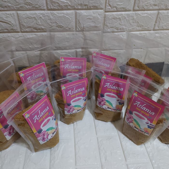 

[ASLAMA] MINUMAN HERBAL JAHE MERAH INSTANS KEMASAN STANDING POUCH 1KG / 1000 GRAMS