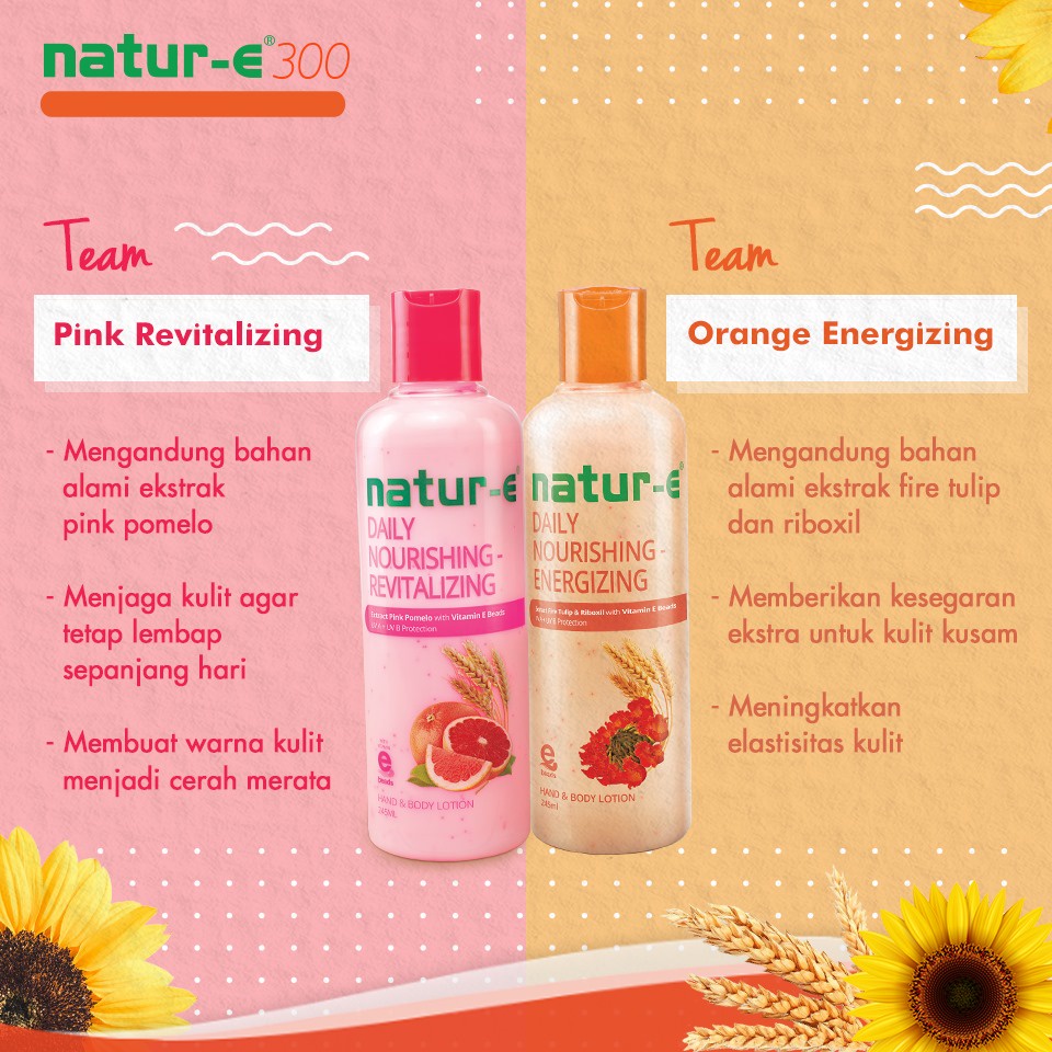 ORIGINAL Natur-E 300 IU Revitalizing Hand Body Lotion Isi 100ml &amp; 245ml / Natur E / LEDI MART