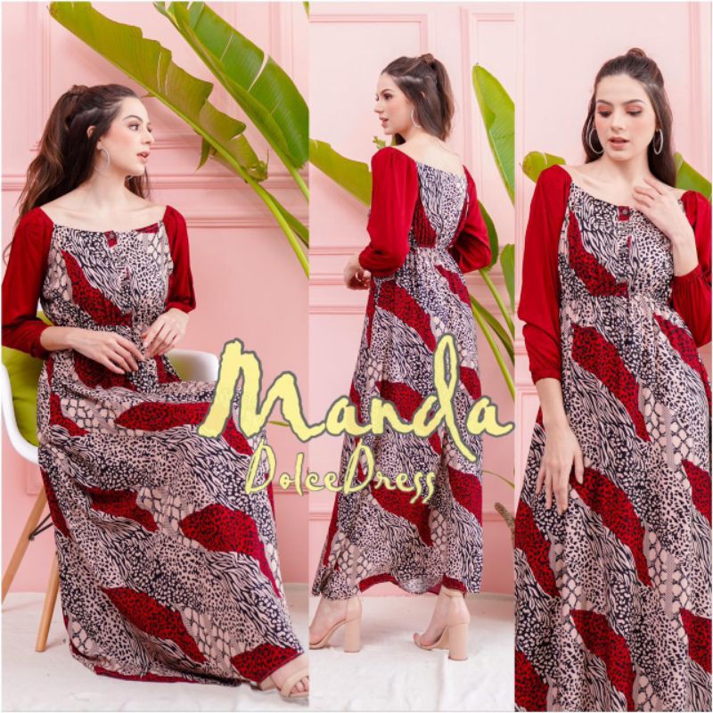 Daster Arab DOLCE MANDA Long Dress Rayon Maxi