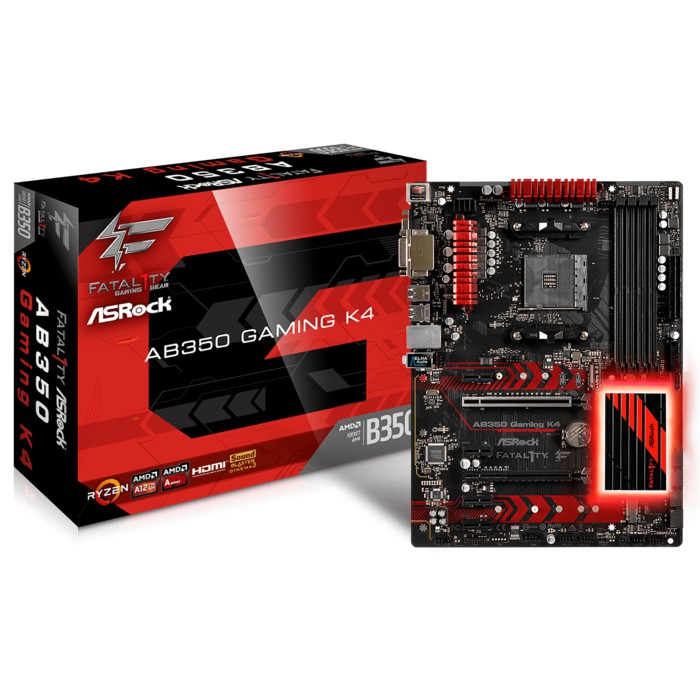ASRock Fatal1ty AB350 Gaming K4 (AM4, AMD Promontory B350, DDR4)