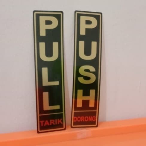 

SIGN LABEL PULL / PUSH BLACK HARGA PERBUAH UK 19,5X4,5CM