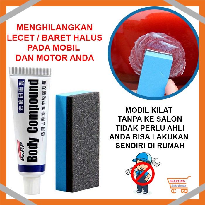 COD GROSIR BODY COMPOUND OBAT PENGHILANG BARET LECET HALUS MOBIL POLISH WAX MC308 TERMURAH A16