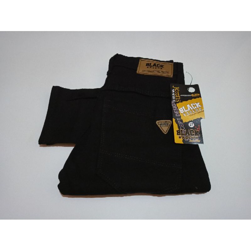JEANS SLIMFIT ORIGINAL BLACK BAGEUR ( BAYAR DI TEMPAT )