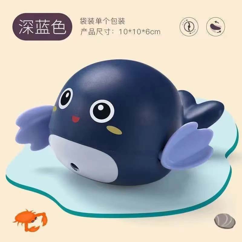 HIPPO LAND Mainan Mandi Anak Bayi Bentuk DOLPHIN Berenang Di Kolam Renang / Bak Mandi Mainan Air Lucu 81-82-Navy blue