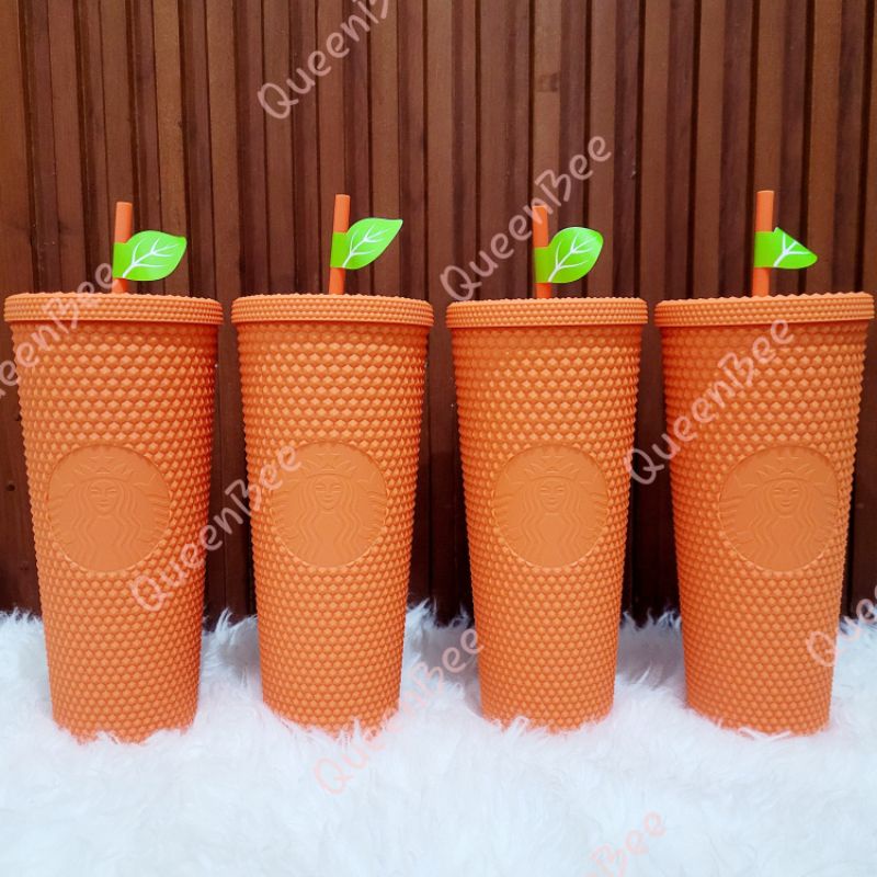 Starbucks Bling Cup Winter Edition 2022 Year Of Tiger CNY Orange Matte