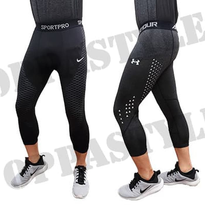 PREMIUM CELANA LEGGING SPORT 7/8 COWOK PRIA GYM SENAM FITNESS OLAHRAGA Termurah