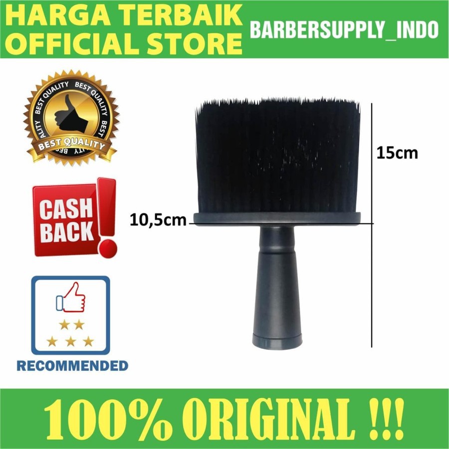 SIKAT / KUAS / BRUSH KAYU NYLON HALUS NECK RAMBUT BARBER SALON HITAM