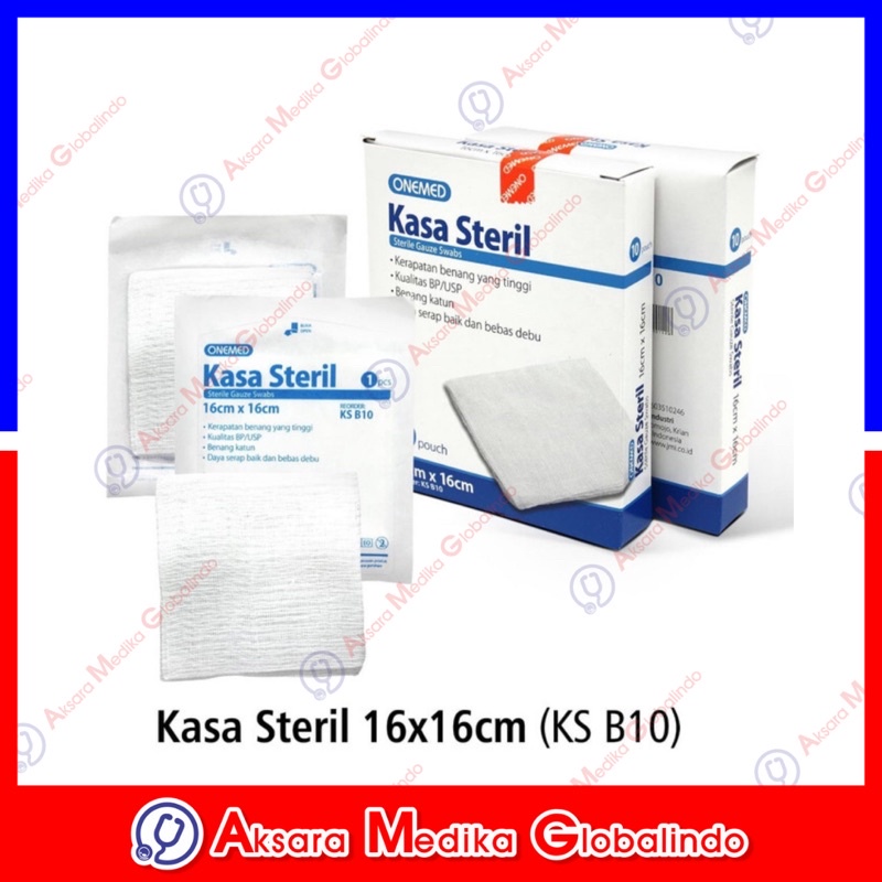 KASA STERIL ONEMED 16X16CM 16/16 Onemed Box isi 10 pouch #AMG