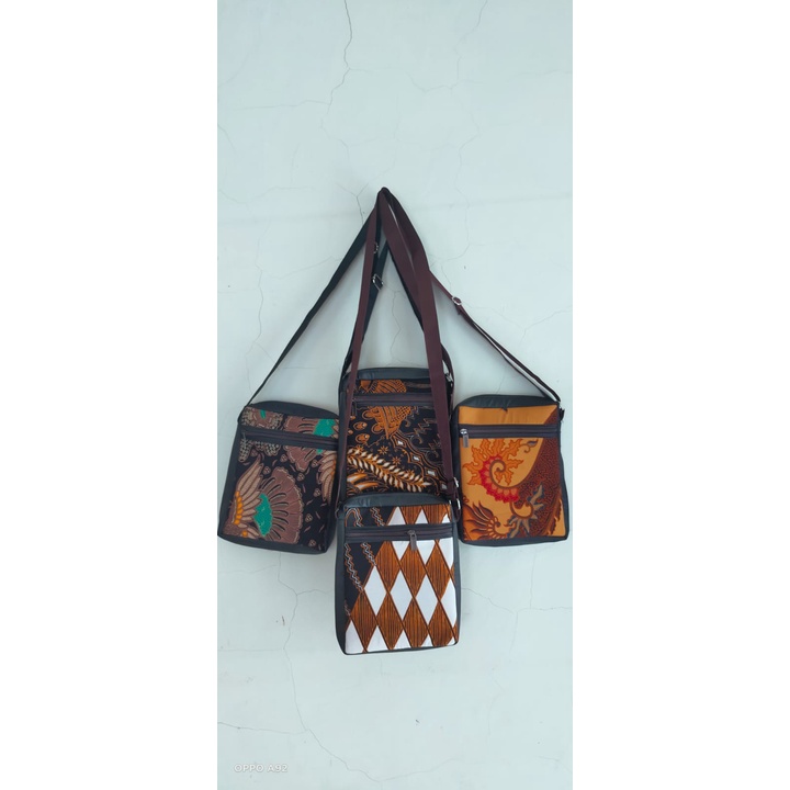 Tas Selempang Batik Full Motif Pria Wanita  / Tas Bahu Batik Corak Nusantara Bisa COD - Tas Batik Motif Corak