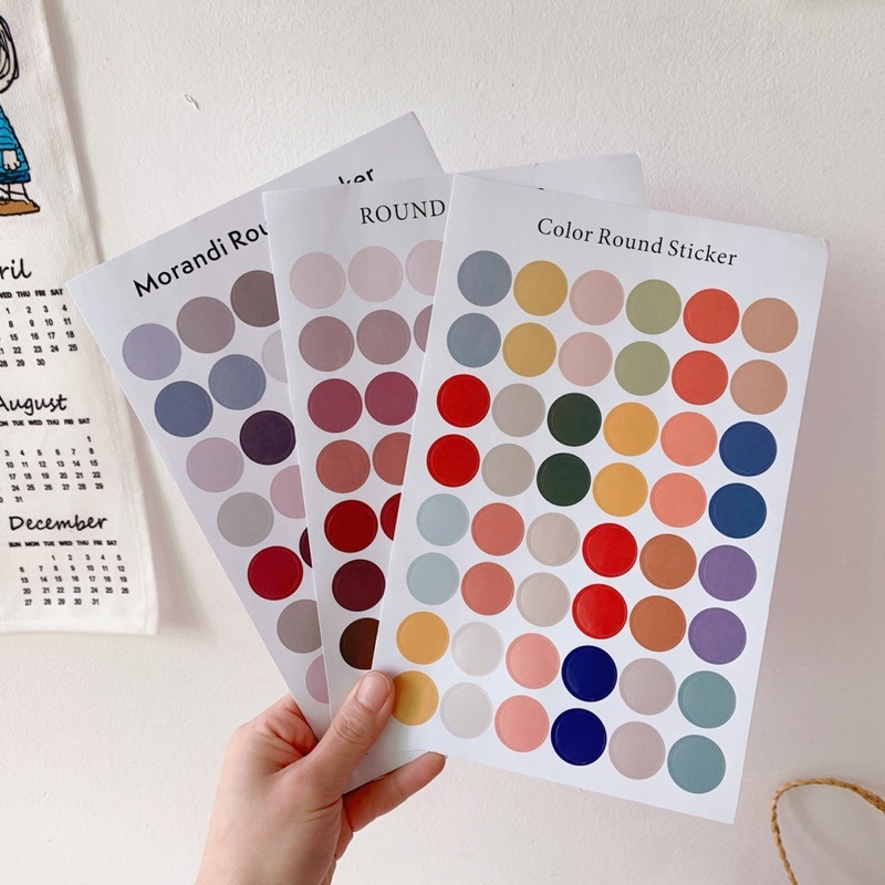 

SS 23 Sticker Bulat Stiker Lucu Unik jadwal schedule Planner Candy Warna Pastel Korea
