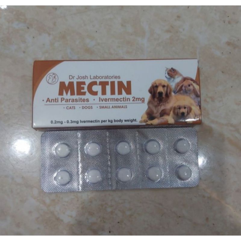 Mectin Anti Parasit Ivermectin (ecer /1 Tablet)Untuk Kucing,Anjing dan all pet