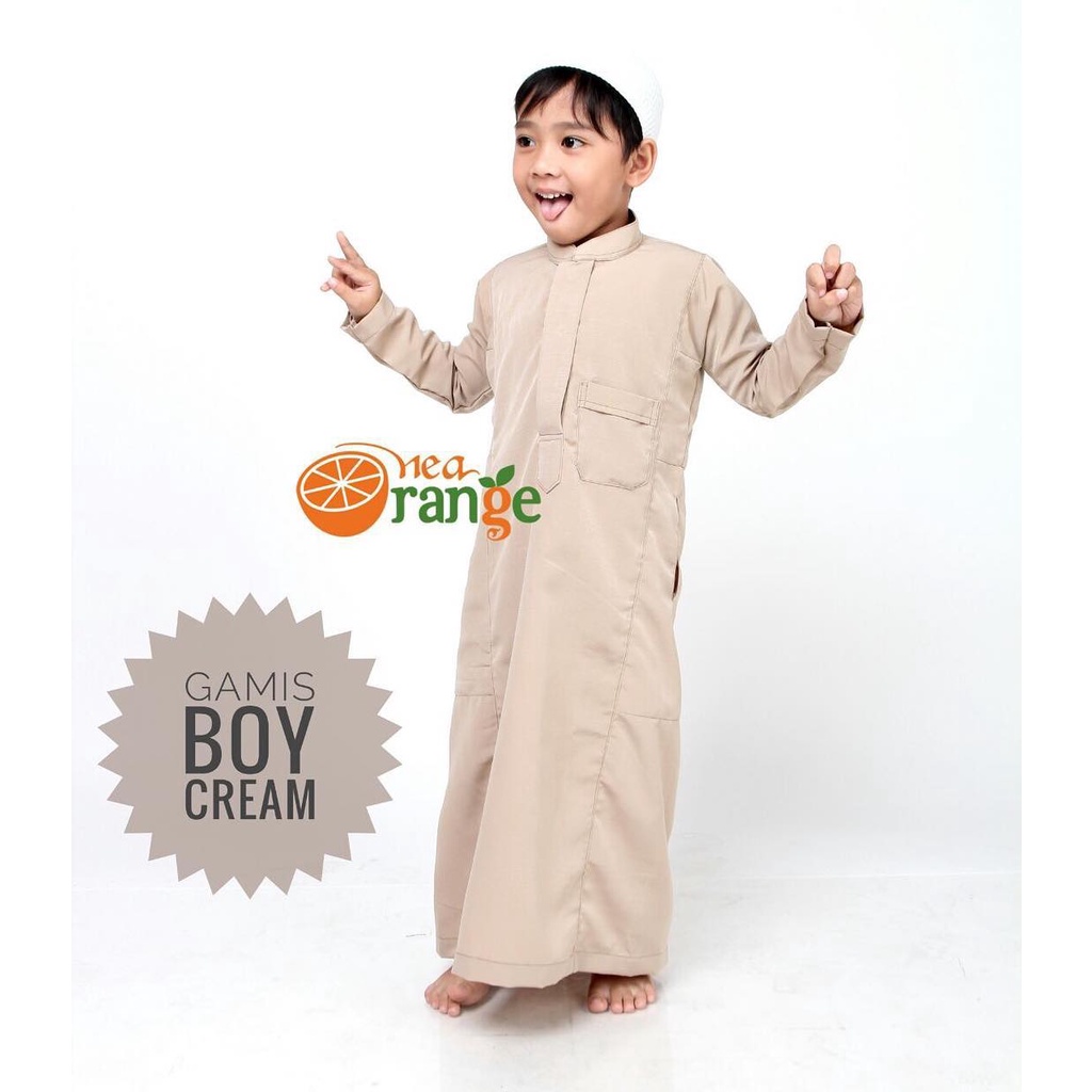 Nea Orange Gamis Anak &amp; Balita Jubah Pakistan Putih Hitam Abu Berry Mart