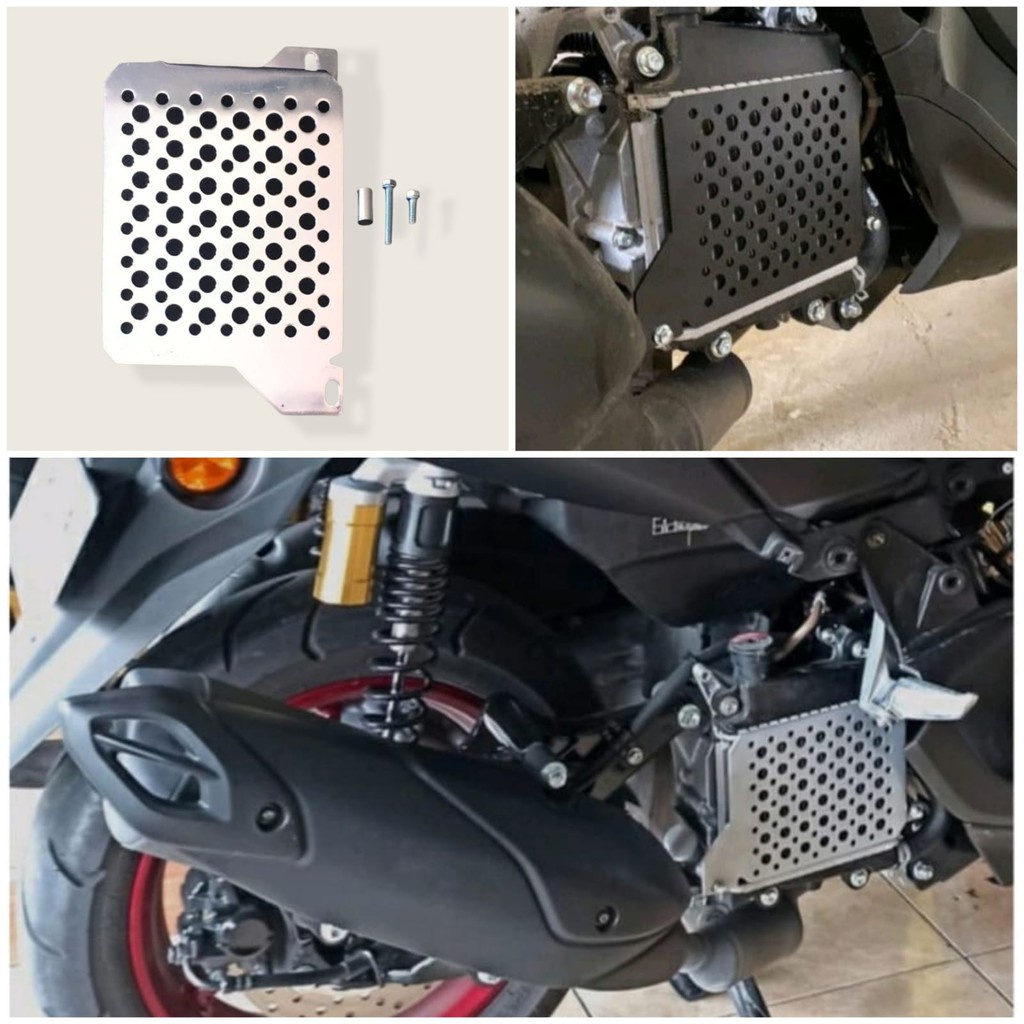 TUTUP COVER RADIATOR CNC NMAX OLD LEXI AEROX/NMAX NEW ALUMINIUM PLUS BAUT BOSHING