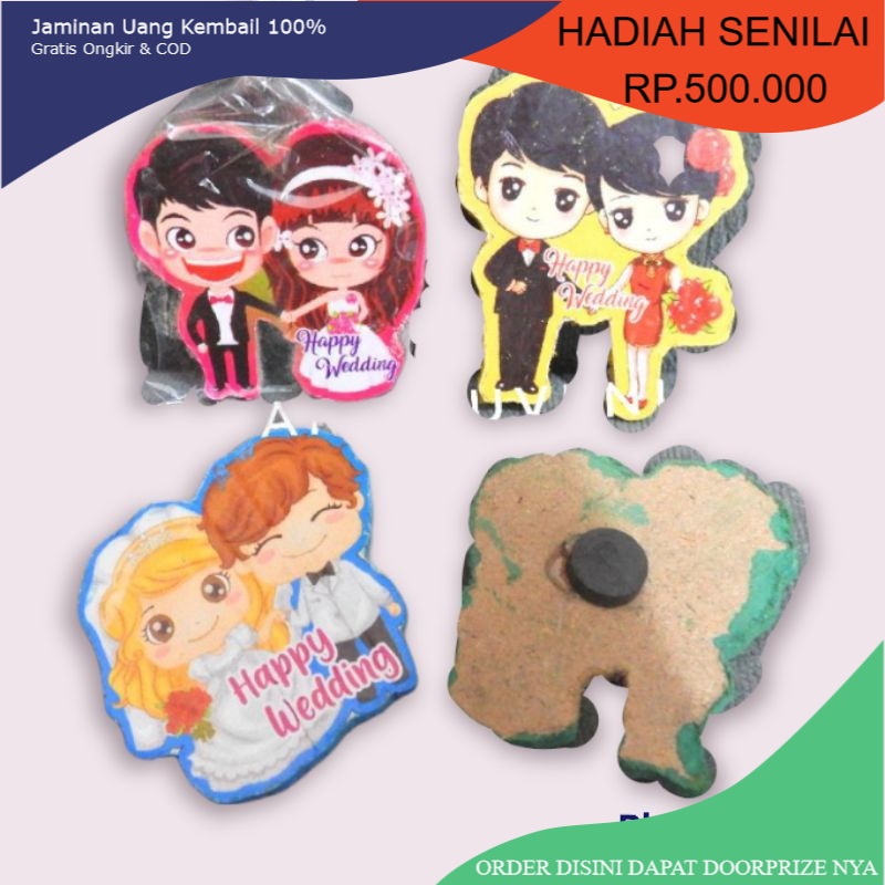 MURAH Souvenir Pernikahan Magnet Kulkas Bentuk Pengantin Souvenir Pernikahan Unik Souvenir Termurah 