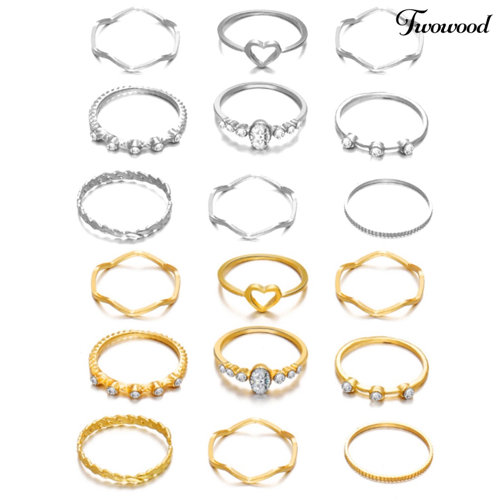 9 Pcs / Set Cincin Jari Gaya Vintage Untuk Hadiah Wanita