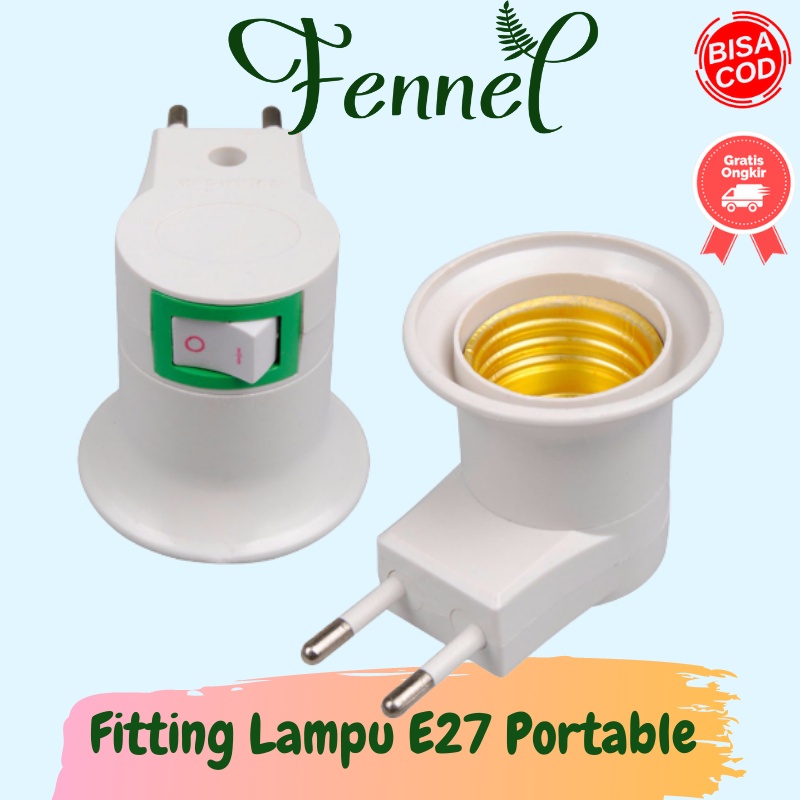 Fitting Lampu E27 Bohlam Portable