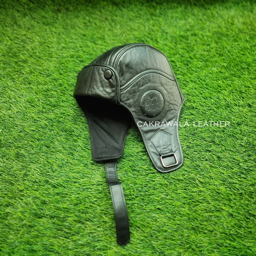 Topi Kulit Model Pilot Las Leather Full Hat