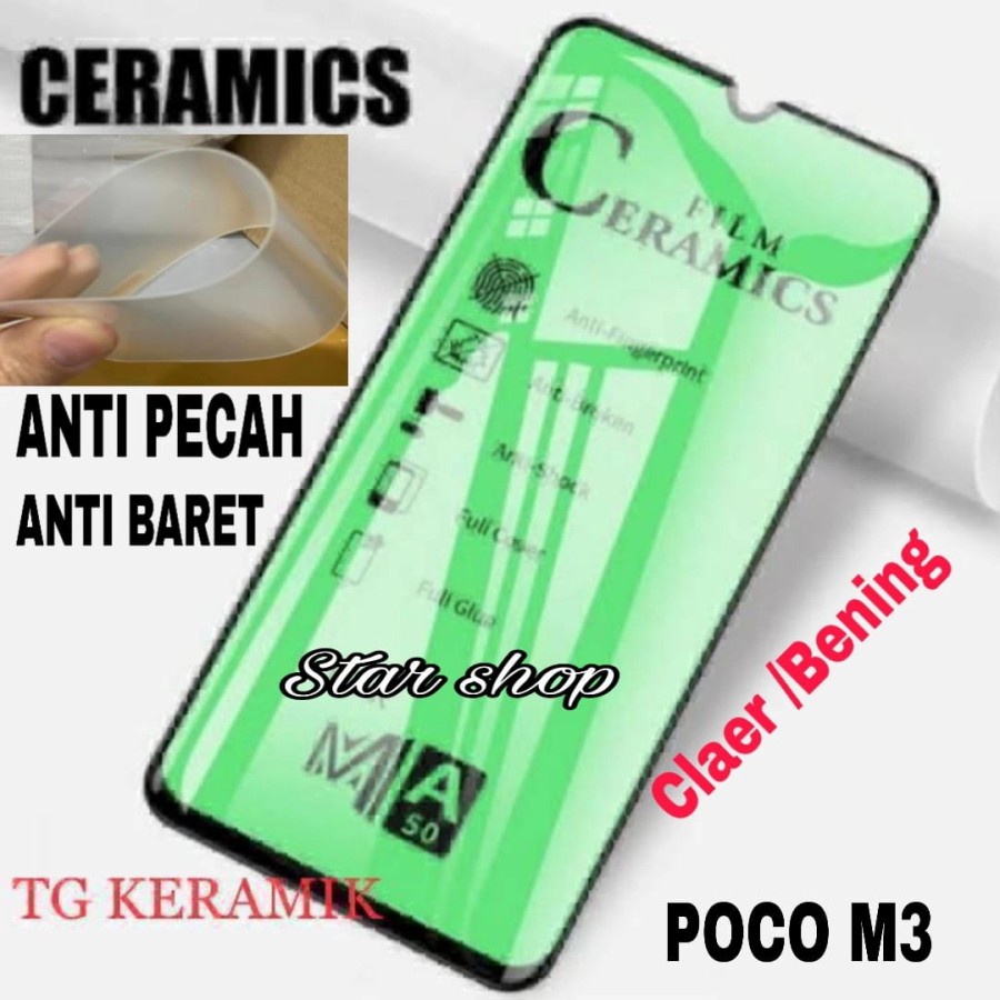 XIAOMI POCO M3 SCREEN PROTECTOR TEMPERED GLASS NANO KERAMIK CLAER