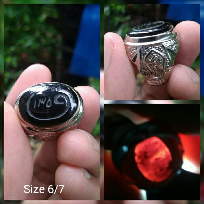 cincin terompah yaman wulung /cubung wulung api aceh  ukir Assegaf