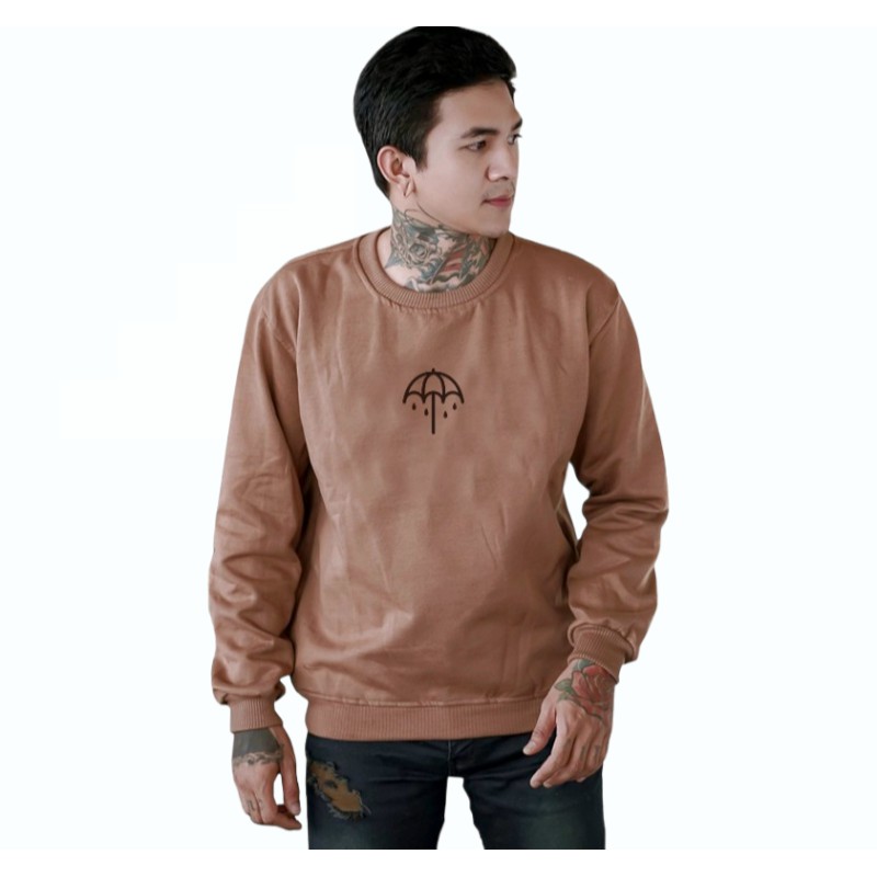 COD - Crewneck Logo Payung - Sweatshirt Crewneck Pria / Crewneck Distro Premium Trendy- sweatershirt crewneck jumbo m - xxl