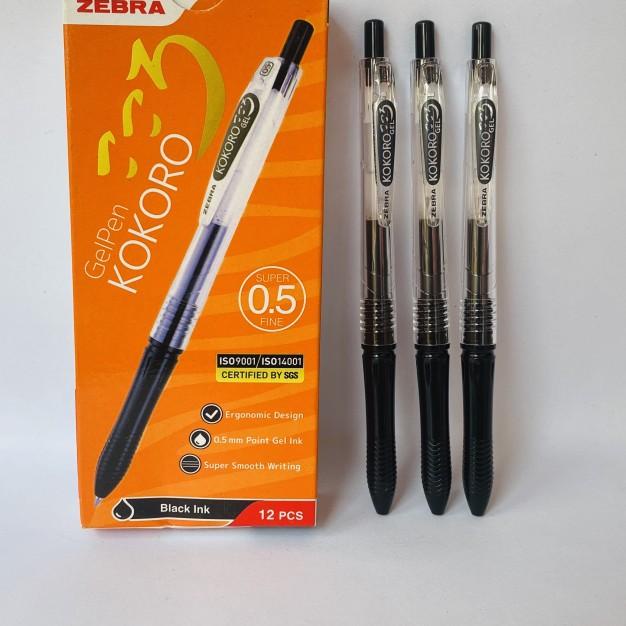 

❃ PULPEN KOKORO GEL PEN HITAM 0.5 MM / 1 BOX ISI 12 PCS - SWEET ➾