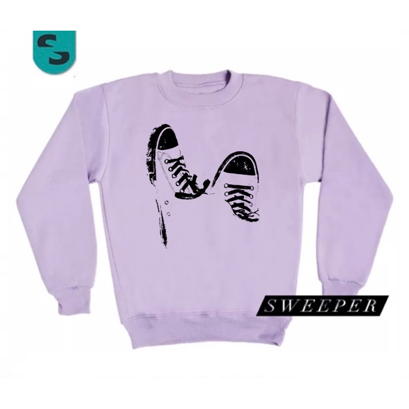 SWEEPER - SWEATER MOTIP SEPATU M - XL (SABLON) (PRIA DAN WANITA)