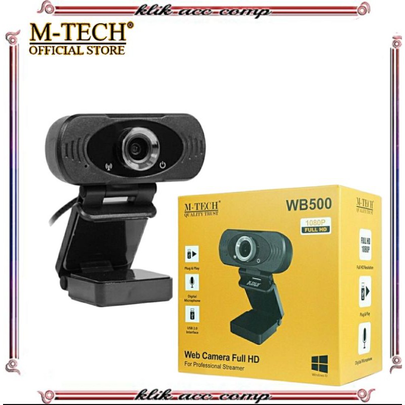 Camera Webcam M TECH ORI 1080HD WB 500 / Webcam laptop / Camera Pc