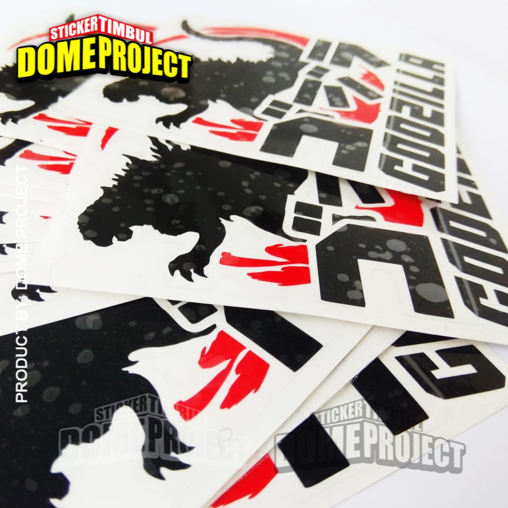 STIKER MOTOR KEREN GODZILLA STIKER CUTTING STIKER MOBIL SATUAN STIKER KACA DAN BODY MOBIL STICKER OUTDOOR