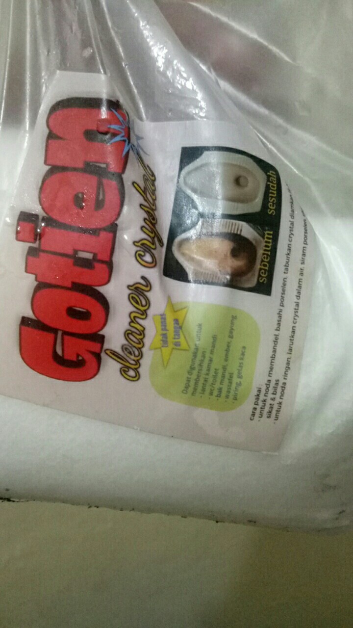 Serbuk Ajaib Gotien Cleaner Crystal 1 Kg, Free Sarung Tangan