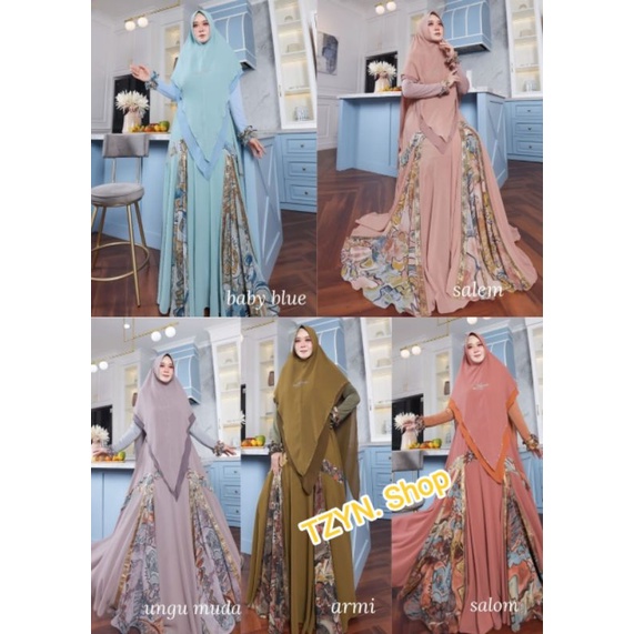 (9) ELDEENA CAHAYA  Baju Gamis Wanita Muslimah Cahaya Series by El.Deena Syari. Tzyn Shop