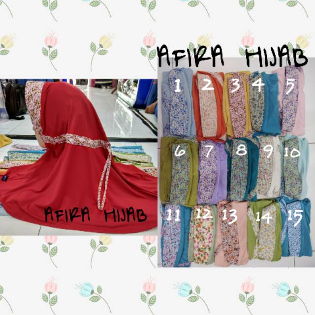 Jilbab Elnifa Serut Jokowi Motif Anak / Hijab Elnifa Motif Syar'i Anak / Bergo Anak / Kerudung Anak