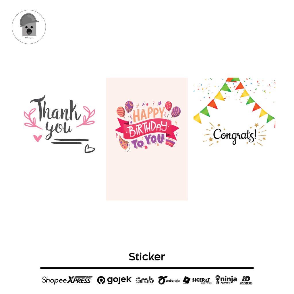 

sticker siap pakai for your box set cocok untuk hampers dan kado atau gift