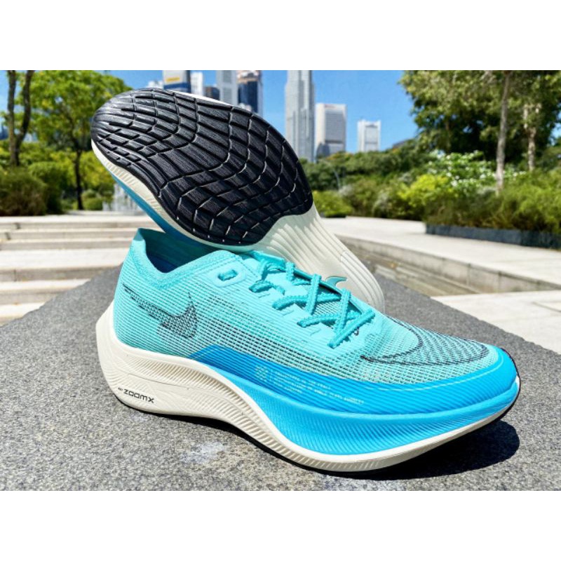 Sepatu Running Nike Zoom X Vaporfly Next % 2 Turquoise Blue Premium BNIB / Sepatu Olahraga Lari Unis
