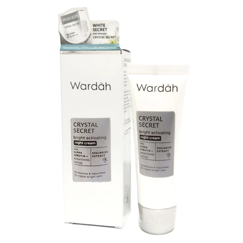 Wardah Crystal Secret Night Cream 15ml / Cream Malam Wardah