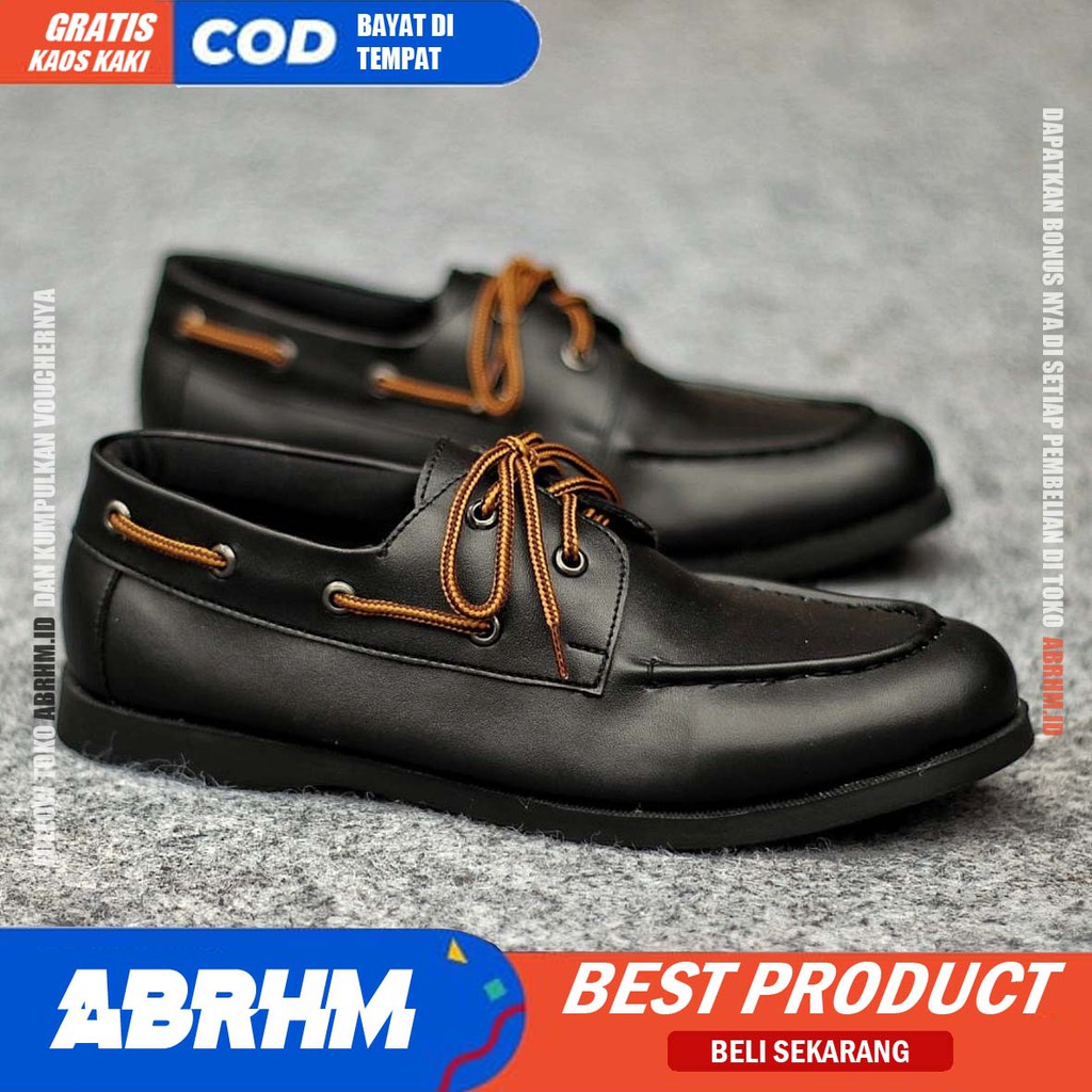 ABRHM X MORIN Sepatu Pria Casual Loafers Sepatu Kasual Pria Sepatu Cowok/cowo Sepatu Pria Keren Sepatu Kerja Kantor Semi Formal Kuliah Kondangan Gaya keren Kekinian Murah Terlaris