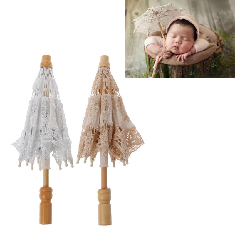 CRE  Newborn Baby Photography Props Lace Umbrella  Infant Studio Shooting Photo Prop