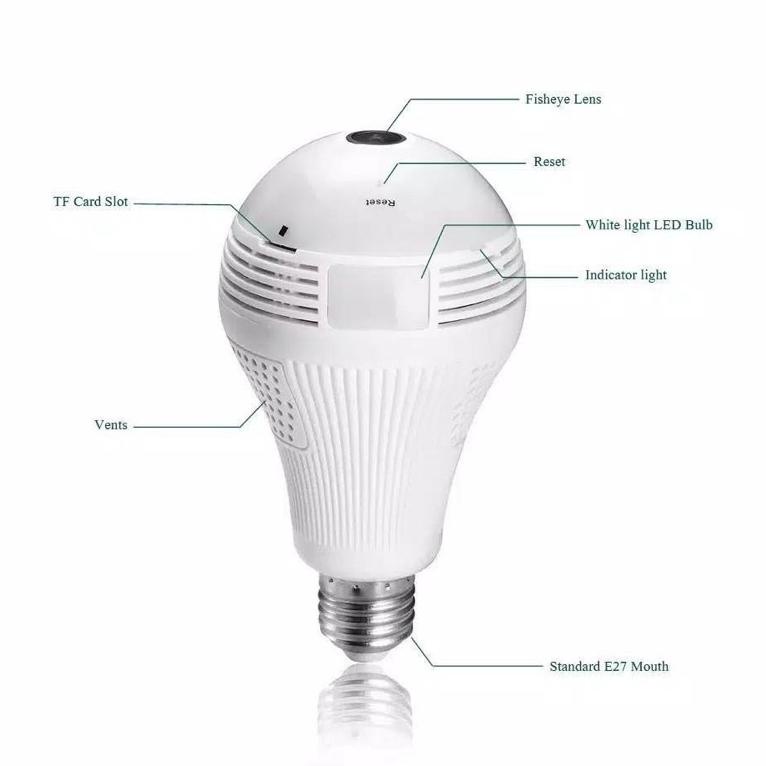 Sale.. Kamera Cctv IP Camera V380 BOHLAM LAMPU    360 View Wifi Wireless/CCTV Bola Lampu CCTV Wifi 3