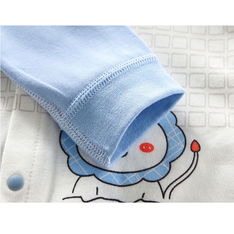 Piyama Bayi / Baju Tidur Bayi / Baby Pajamas Button Kancing Warna Newborn 0 3 6 9 12 Bulan