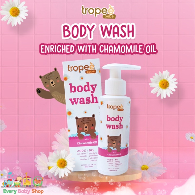 TROPEE BEBE Body Wash / 2in1 Shampoo &amp; Body Wash 100ML Sabun Mandi Shampo Bayi Anak Tidak Pedih di Mata HALAL BPOM ORI ASLI